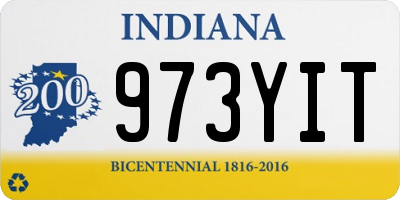 IN license plate 973YIT