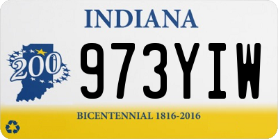 IN license plate 973YIW