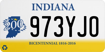 IN license plate 973YJO
