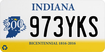 IN license plate 973YKS