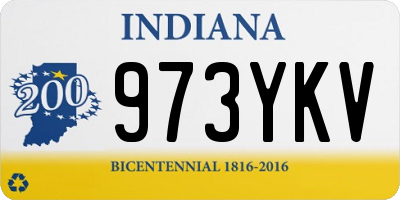IN license plate 973YKV