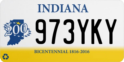 IN license plate 973YKY