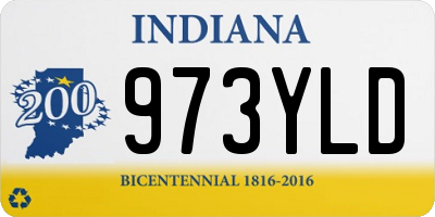 IN license plate 973YLD