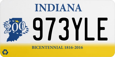 IN license plate 973YLE