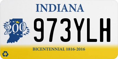 IN license plate 973YLH
