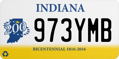 IN license plate 973YMB
