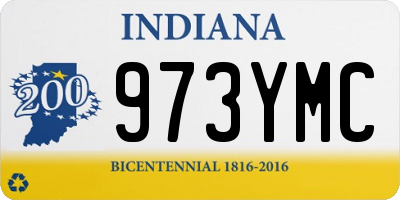 IN license plate 973YMC