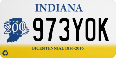 IN license plate 973YOK