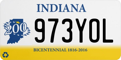 IN license plate 973YOL