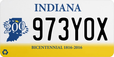 IN license plate 973YOX