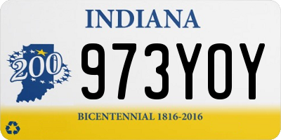 IN license plate 973YOY