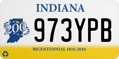 IN license plate 973YPB