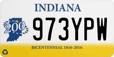 IN license plate 973YPW
