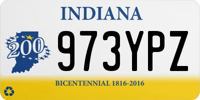 IN license plate 973YPZ