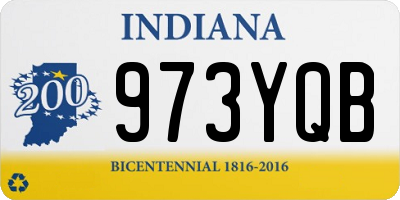 IN license plate 973YQB