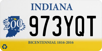 IN license plate 973YQT