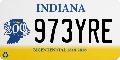 IN license plate 973YRE