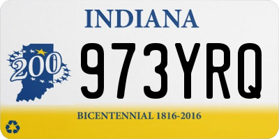 IN license plate 973YRQ
