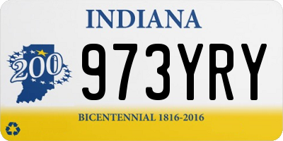 IN license plate 973YRY