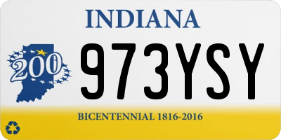 IN license plate 973YSY