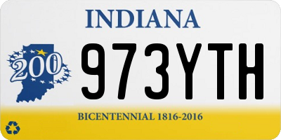 IN license plate 973YTH