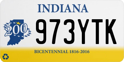IN license plate 973YTK