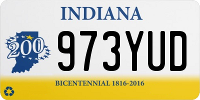 IN license plate 973YUD