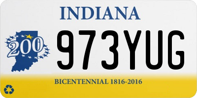 IN license plate 973YUG