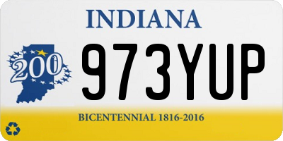 IN license plate 973YUP