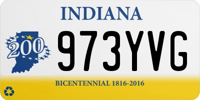 IN license plate 973YVG