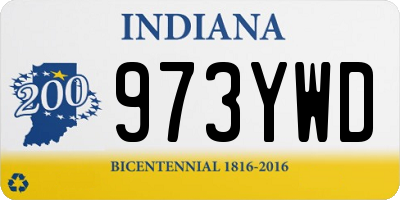 IN license plate 973YWD