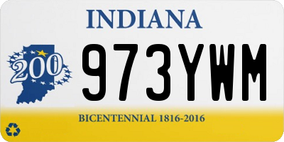 IN license plate 973YWM