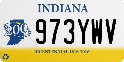 IN license plate 973YWV