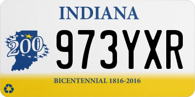 IN license plate 973YXR