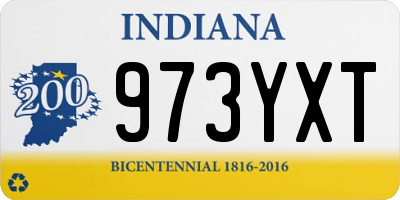 IN license plate 973YXT