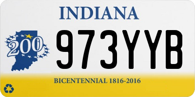 IN license plate 973YYB