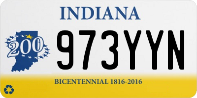 IN license plate 973YYN