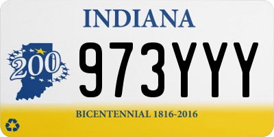 IN license plate 973YYY