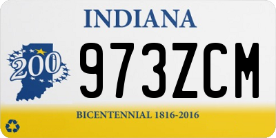 IN license plate 973ZCM