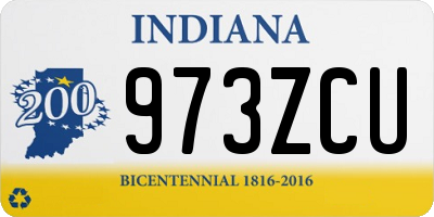 IN license plate 973ZCU