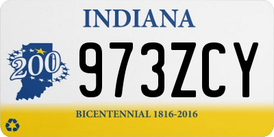 IN license plate 973ZCY
