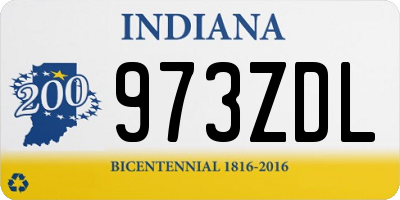 IN license plate 973ZDL
