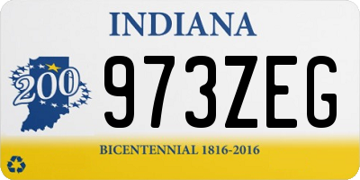 IN license plate 973ZEG