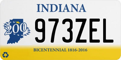 IN license plate 973ZEL