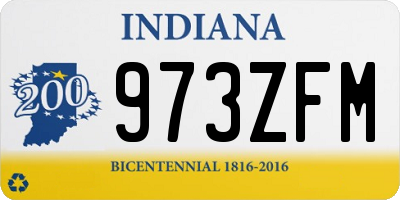 IN license plate 973ZFM