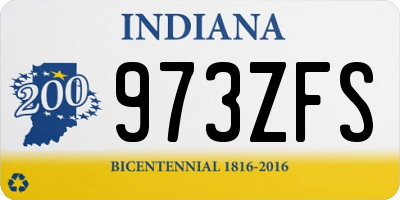 IN license plate 973ZFS