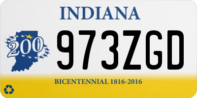 IN license plate 973ZGD