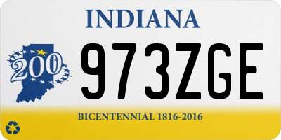 IN license plate 973ZGE