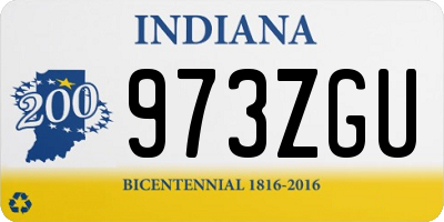 IN license plate 973ZGU