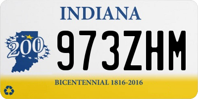 IN license plate 973ZHM